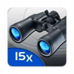 binoculars photo, video 15x zoom android application logo